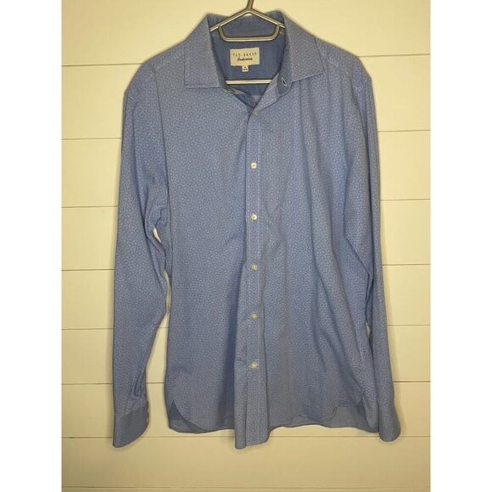 Ted Baker Endurance Dress Shirt, 16 34/35 Fits Like LARGE Regular Fit, Flip Cuff
